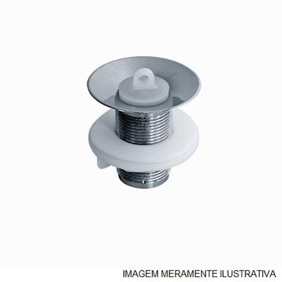 Válvula para Lavatório com Tampa sem Ladrão Cromada Astra