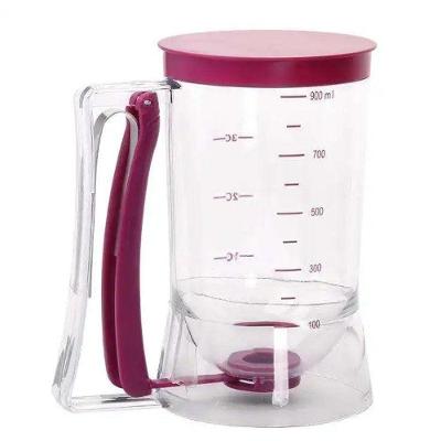 Medidor de Massa Profissional para Bolo Panqueca Cupcake em PP + ABS com Dosador e Válvula Roxo