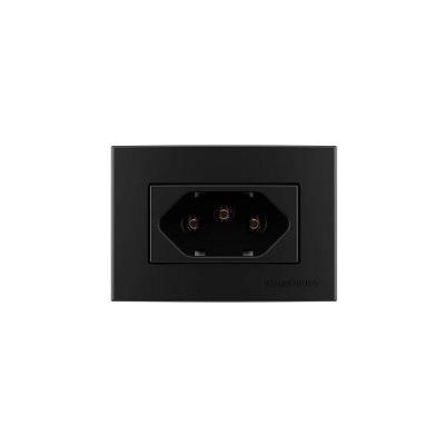 Tomada Clean com Placa para Móveis 65x45 2P+T 20A Preto Ebony Margirius