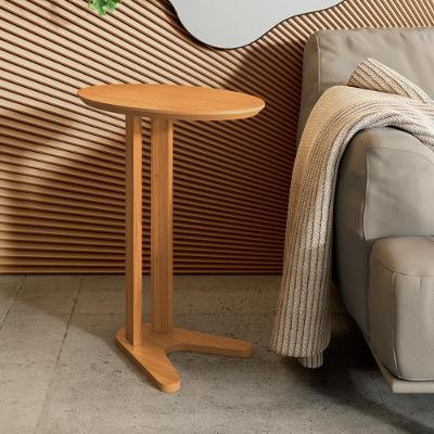 Mesa Auxiliar Nature Redonda MDF 60CM Freijó Dalla Costa