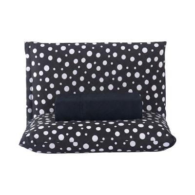 Jogo de Cama Lençol Poá Queen 100% Algodão Malha Estampado Bolinha Preto Casa Scarpa 3 PEÇAS