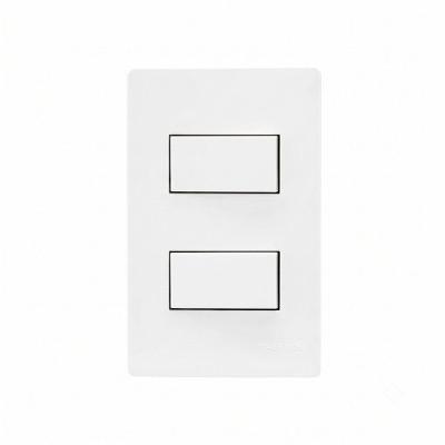 Interruptor Duplo Paralelo Infiniti com 2 Teclas Branco Margirius 4X2