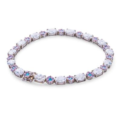 Pulseira Riviera Floral Colors Vd 241 Prata 925 com Zircônia Feminino