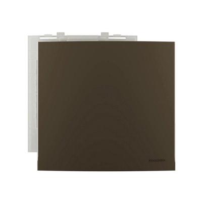 Placa Cega Sleek com Suporte Acabamento Alto Brilho Marrom Margirius