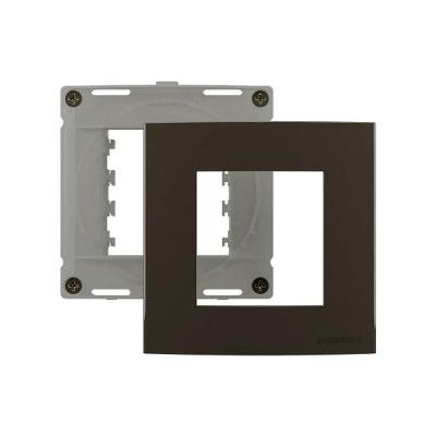 Placa para Móveis Sleek com Suporte Acabamento Alto Brilho Marrom Margirius