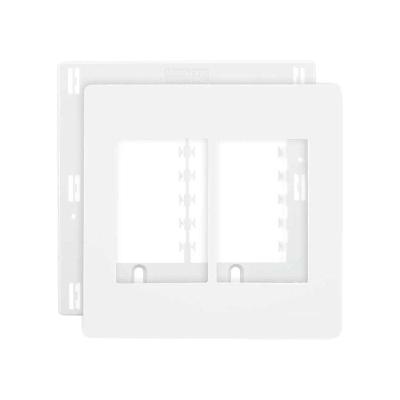 Placa para 6 Módulos Infiniti com Suporte Horizontal Branco Margirius