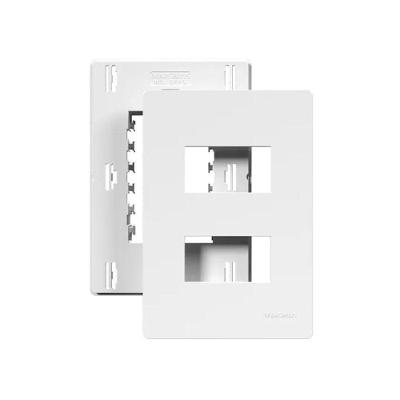 Placa para Módulos Distanciados Infiniti Plus 2 Horizontais Branco Margirius 85MM