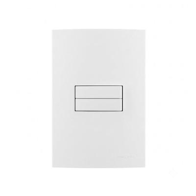 Interruptor Duplo Simples Clean 10A Bivolt Branco Margirius 4X2