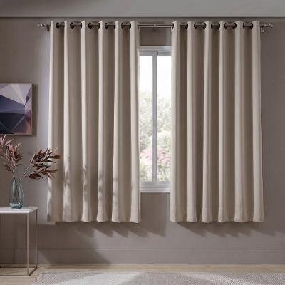 Cortina para Varão Liso Corta Luz 3,00x1,70M Poliéster Bege Bella Janela