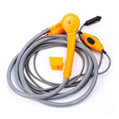 Chuveiro Portátil 12V para Camping com Fluido Contínuo 8L por Minuto Laranja