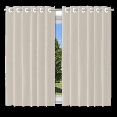 Cortina Blackout Bege com Ilhos 280x180CM PVC para Sala Quarto Vida Pratika