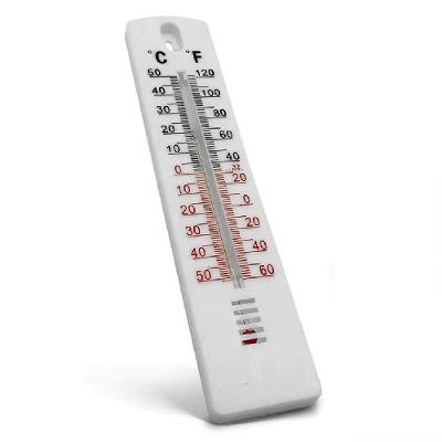 Termômetro de Parede com Higrômetro Analógico para Ambiente Interno e Externo Plástico Branco