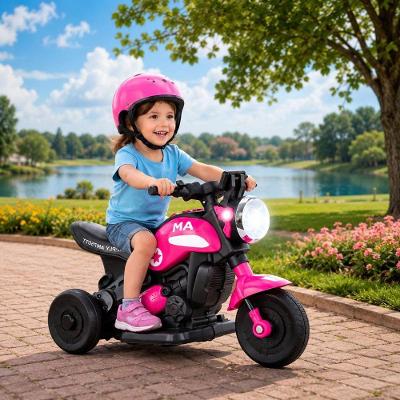 Moto Elétrica Infantil Daily com Painel Interativo e Sons Rosa Unitoys