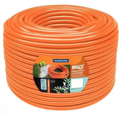 Mangueira para Jardim Super Flex 1 Alta Flexibilidade 3 Camadas Laranja Tramontina 200M