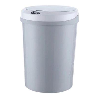 Lixeira Automática Redonda 12L Plástico com Sensor de Proximidade Cinza Globalmix