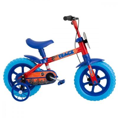 Bicicleta Infantil Track TK3 Arco-Íris Aro 12 Aço Freio Tambor Azul e Vermelho