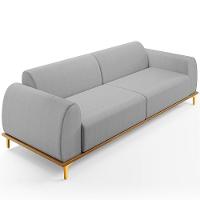 Sofá 04 Lugares Para Sala De Estar Kiev 260 Cm Cinza D-315 - 1