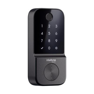 Fechadura Inteligente FR 221 de Embutir por Senha e Digital para Portas Pivotantes Inox Intelbras
