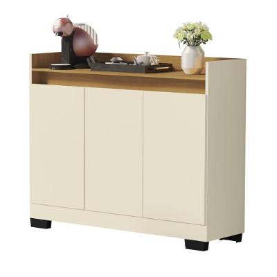 Aparador Buffet Real 3 Portas MDP 90CM Pérola e Mel Primus Móveis