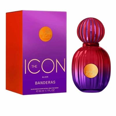Perfume The Icon Elixir Feminino Eau de Parfum Intense Amadeirado Ambarino 50ML Antonio Banderas