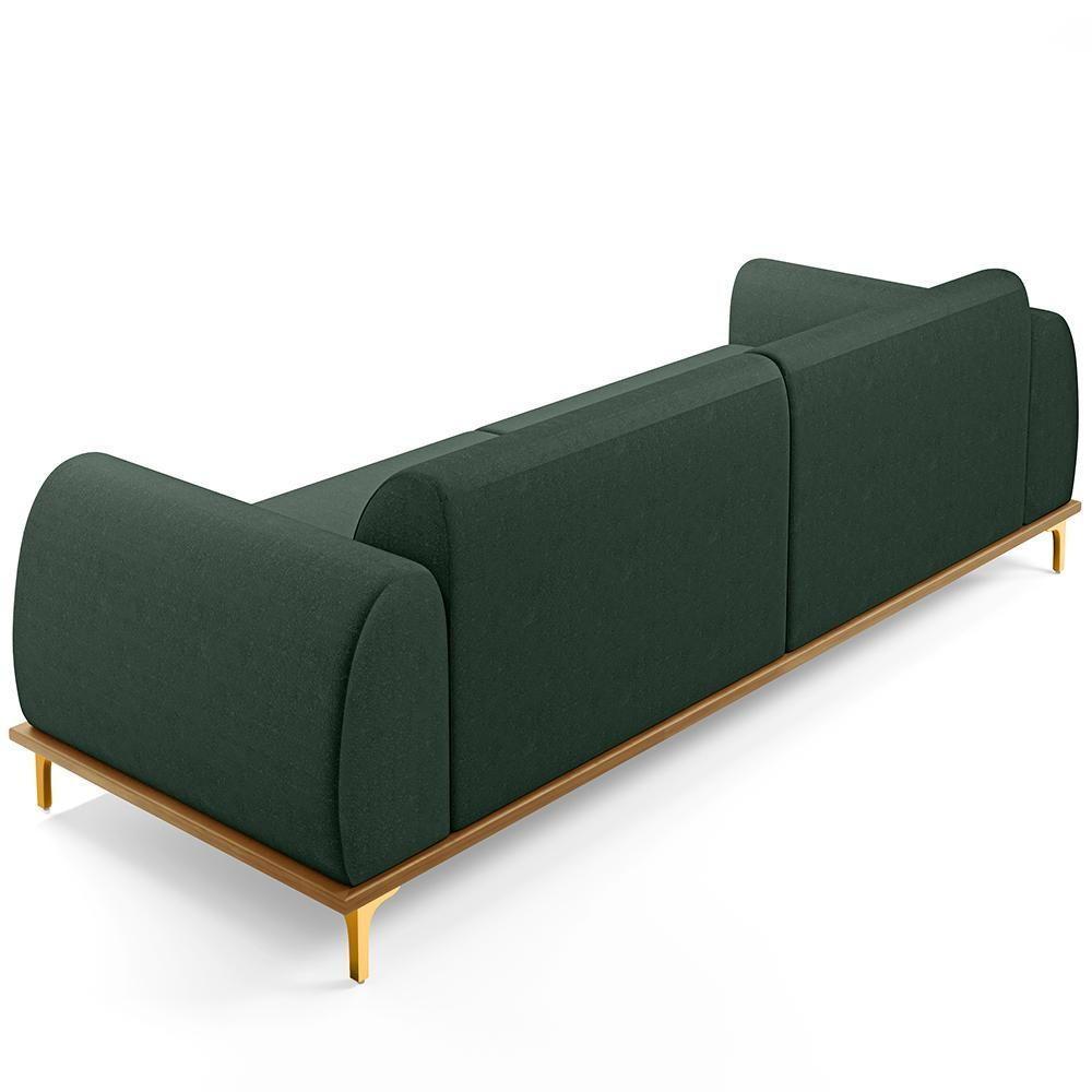 Sofá 03 Lugares Kiev 210 Cm Verde Musgo C-117 - 3