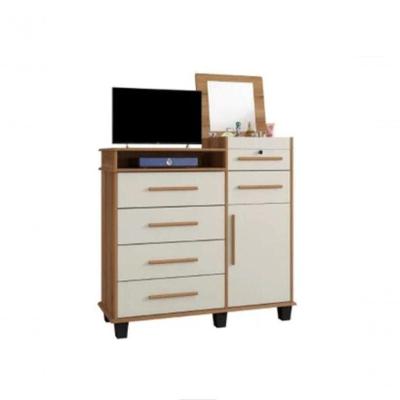 Cômoda Nova Brilhante 4 Gavetas MDF Off White J&A Móveis