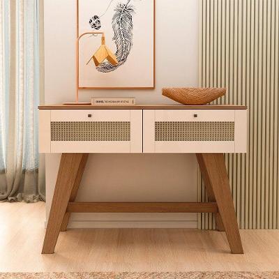 Aparador Buffet Trama 2 Gavetas 110cm Cinamomo-off White com Corrediça Telescópica Artely