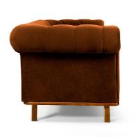 Sofá 3 Lugares Império 180 Cm Veludo Telha C-262