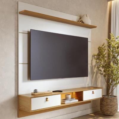 Painel para Tv Zali 60 Pol 160cm MDP com LED e Portas Basculantes Off-freijó Mpozenato