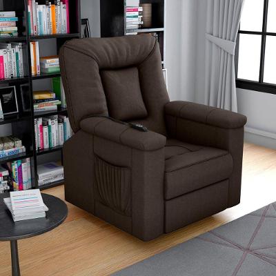 Poltrona Reclinável Elétrica Porshe com Controle Motorizado Suede Marrom Matrix