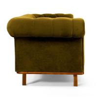 Sofá 4 Lugares Império 260 Cm Veludo Mostarda C-260 - 5