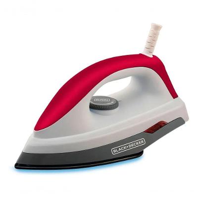 Ferro de Passar Seco Black + Decker F300 1000W Base Antiaderente Branco e Roxo 110V