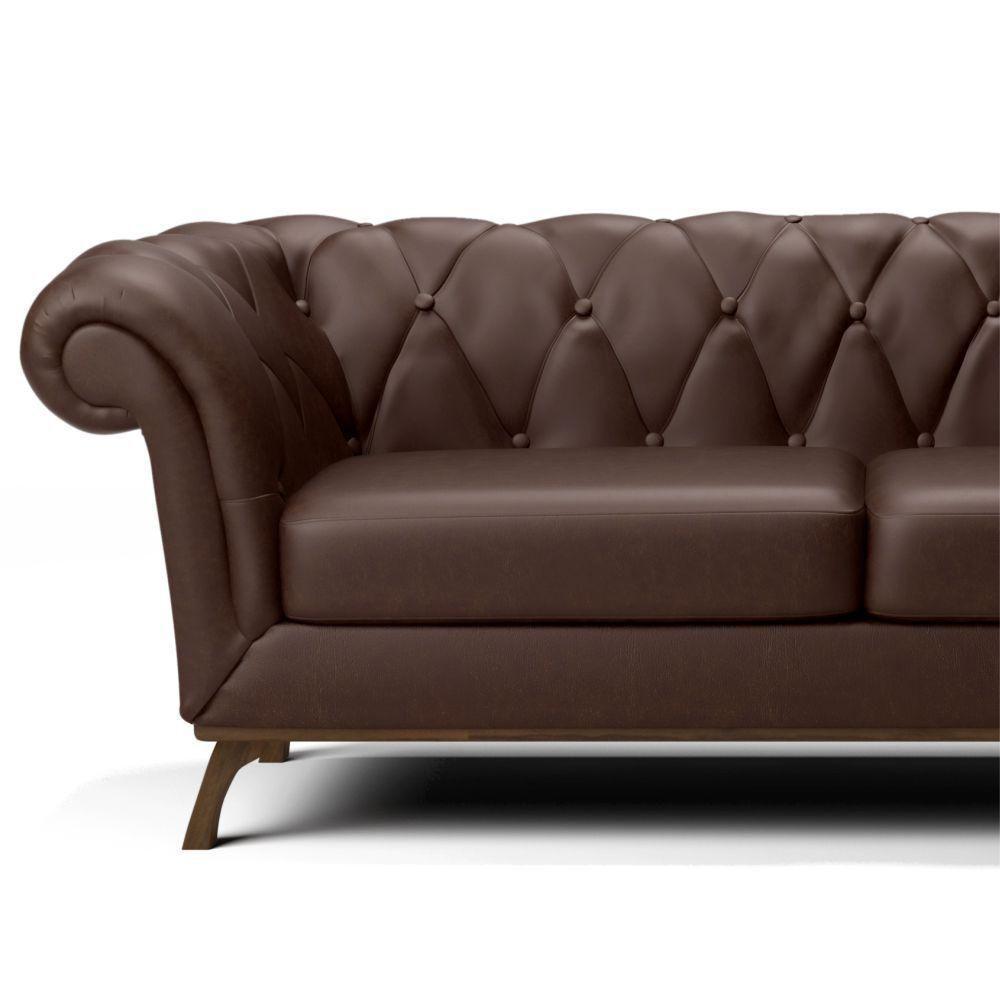 Sofá 4 Lugares Império 260 Cm Corano Marrom C-34 - 3
