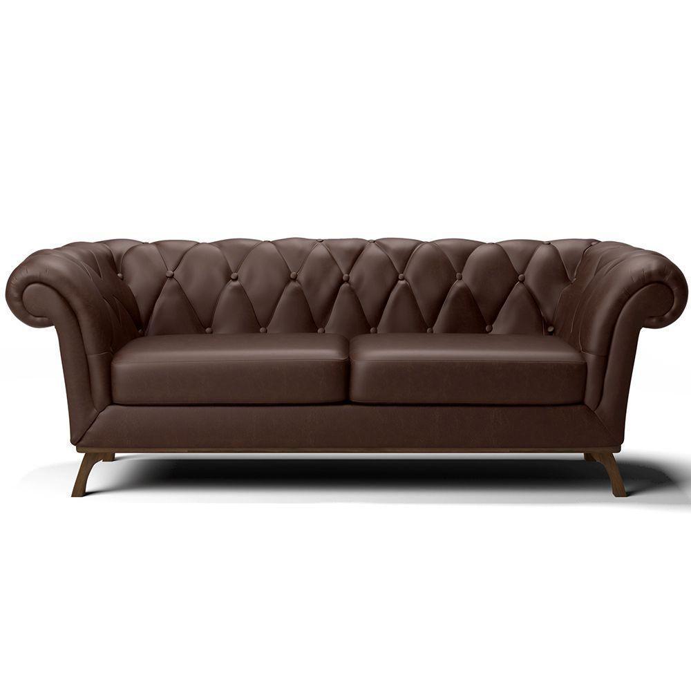 Sofá 4 Lugares Império 260 Cm Corano Marrom C-34 - 4