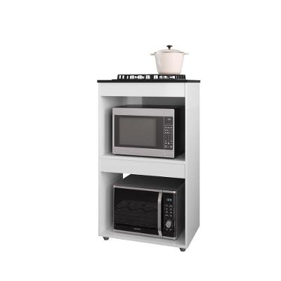 Balcão Cooktop Adriana 4 Prateleiras MDP 75CM Branco AJL Móveis