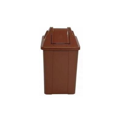 Cesto de Lixo Q60 60L Plástico Abertura Basculante Tampa Vai e Vem Preto JSN