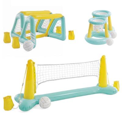 Kit Esporte Inflável com Vôlei Trave Polo e Cesta Basquete para Piscina e Solo Bivolt Intex