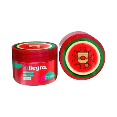 Gel Esfoliante Facial e Corporal Allegra Textura em Gel Refrescante Melancia 250G