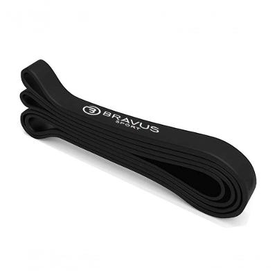 Faixa de Resistência Super Band Média Elástico Extensor Musculação Preto Bravus 2.1CM