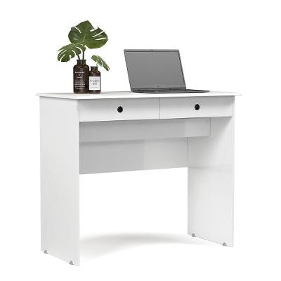 Escrivaninha Retangular 02 Gavetas Moderno MDF-MDP 90CM Branco EJ Móveis