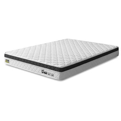 Colchão Casal Espuma Ortopédica D33 Euro Pillow 138x188x20CM Branco e Preto Hellen Estofados