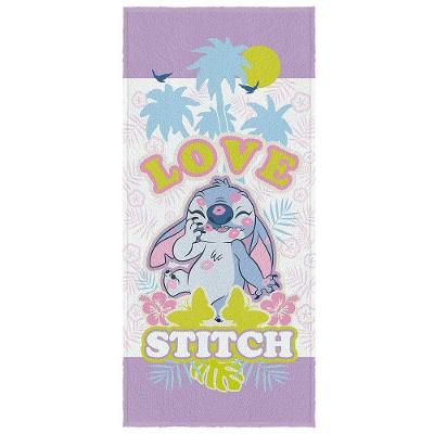 Toalha de Banho Infantil Stitch 60x120CM 95% Algodão 300g-m2 Felpuda Lepper