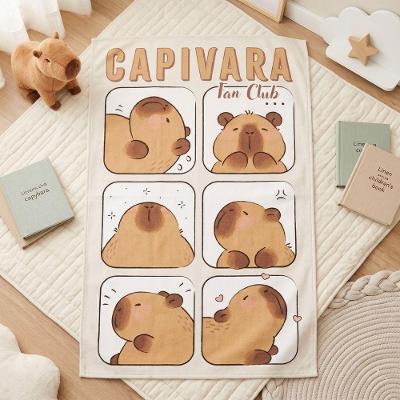 Toalha de Banho Infantil Capivara 100% Algodão 320g-m2 Aveludada Bege Döhler
