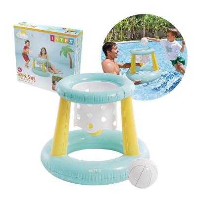 Cesta de Basquete Inflável 58504 Flutuante com Bola Azul Intex