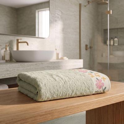 Toalha de Banho Botânica 100% Algodão 490g-m2 Macia e com Alta Absorção Branco LM Peter