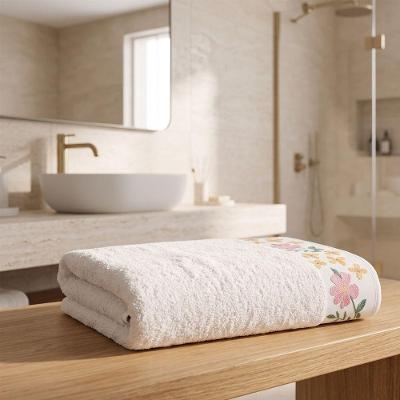 Toalha de Banho Botânica 100% Algodão 490g-m2 Macia com Alta Absorção Branco LM Peter
