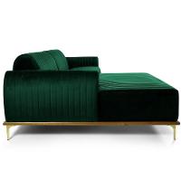Sofá 4 Lugares Com Chaise Molino 255cm Verde Musgo C-303 - 2