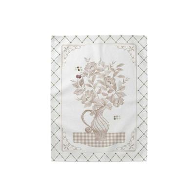 Pano de Copa Estampado Outono Floral 100% Algodão Tecido Felpudo para Cozinha Dourado Döhler