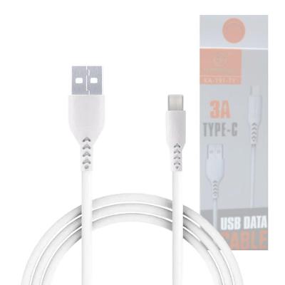 Cabo de Dados USB-C Kapbom KA-191-TPC Carregamento Turbo 3.0A Branco 1 Metro