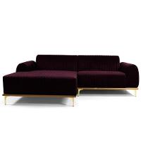 Sofá 4 Lugares Com Chaise Molino 255cm Roxo Grape C-292 - 5
